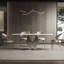 Modern Rectangular Rock Slab Dining Table Sets-103858515