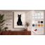 Black Cat Minimalist - Wrapped Canvas-2034421635-2034421637