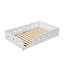 Solid Wood Montessori Floor Bed With Guardrails,  EU Single & Double Sizes, White-475500289