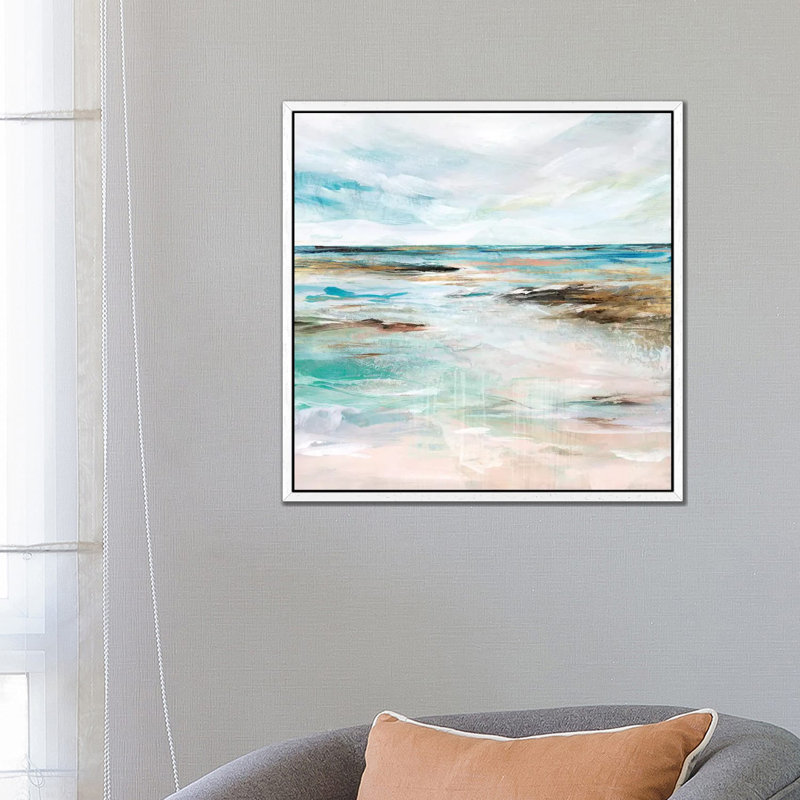 Midnight Clear I by Isabelle Z - Painting Print on Canvas, White Framed, 66.04 cm H x 66.04 cm W