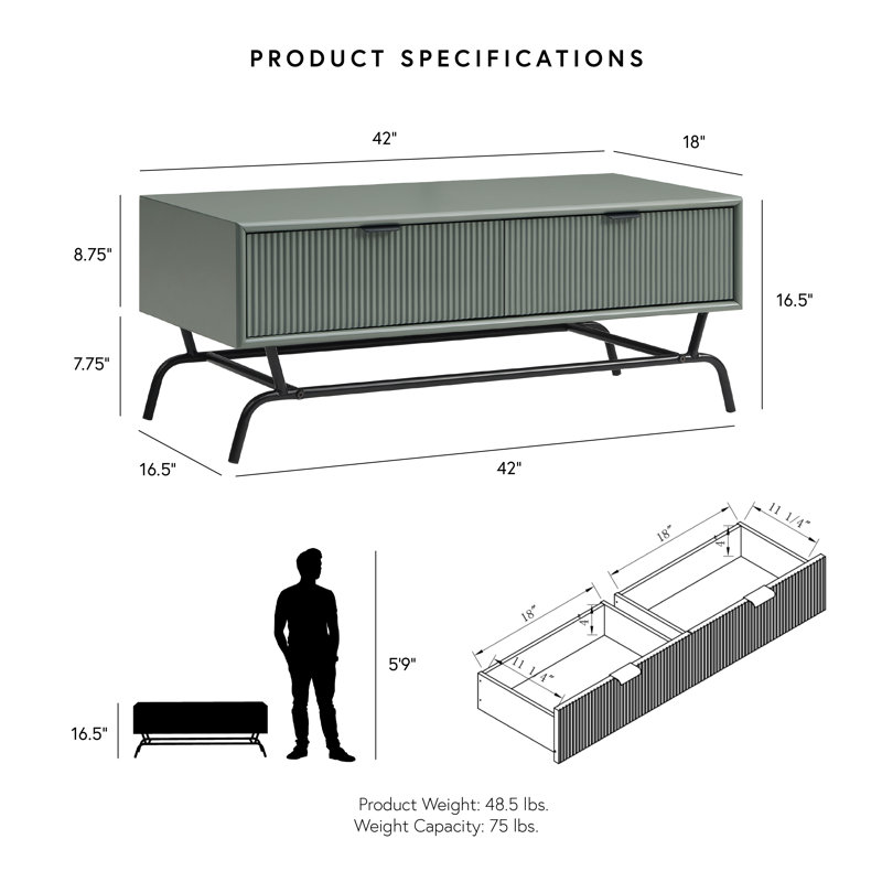 Ayvia Single Coffee Table, White