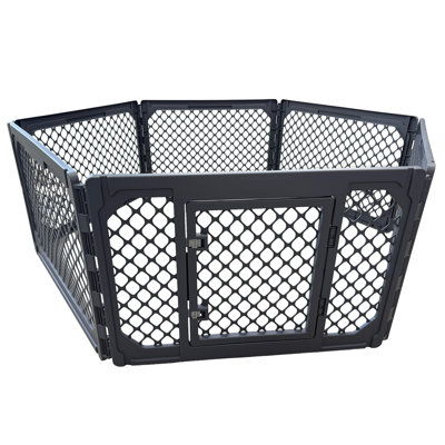  6-Panel Modular Dog and Puppy Playpen, Indoor/Outdoor Pet Enclosure
