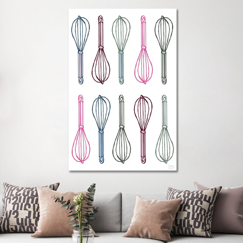 Whisk Whisk 1 Piece Wall Art on Canvas, 152.4cm H x 101.6cm W x 3.81cm D, Wrapped Canvas