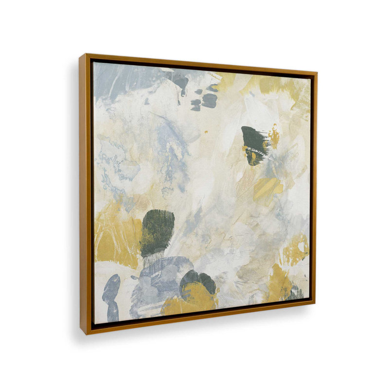 "Texture Collage I" par June Erica Vess, reproduction d'art sur toile, H 30 po x l 30 po, Doré