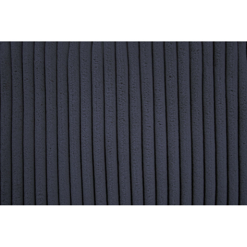Ensemble de canapé modulaire 3 pièces en velours côtelé, Gris foncé