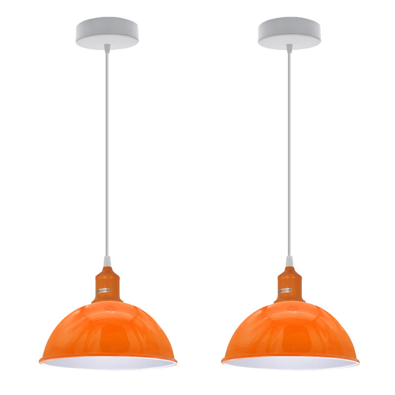 Gingras 2 - Light White Single Pendant, Orange, No