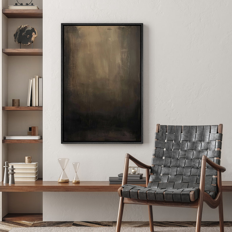 Abstrait, scène pastorale tranquille, paysage, illustrations, Noir, H 24 po x l 16 po