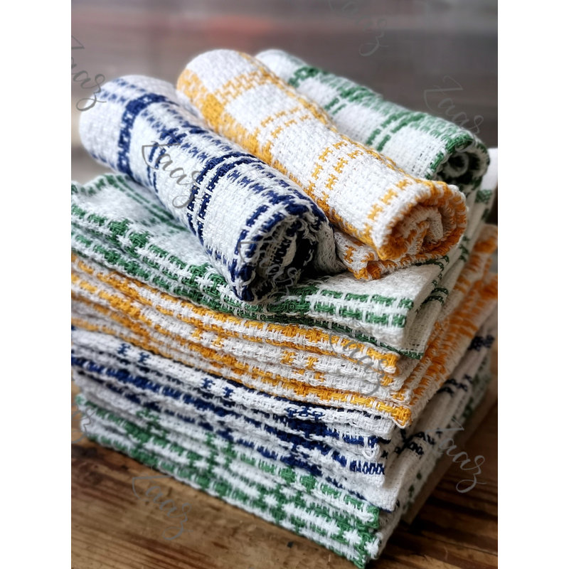 Cotton Jacquard Dish Cloth Kitchen Towel, Green