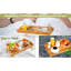 Simkins Bamboo Breakfast Tray 2 Pack Serving Bed Tray Table with Folding Legs Laptap Handles