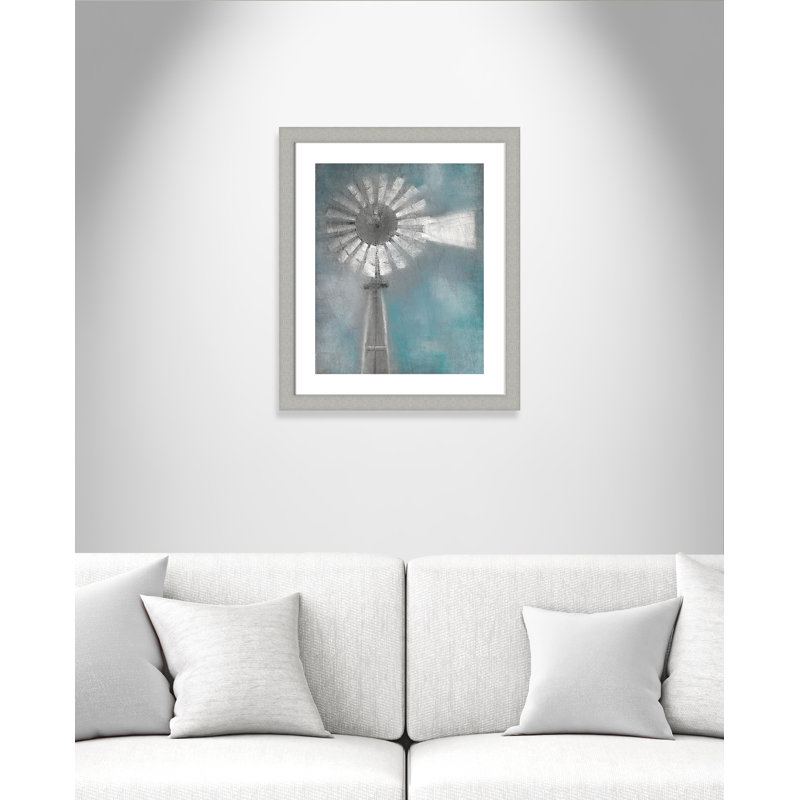 Ottman 'Windmill' Framed Acrylic Painting Print