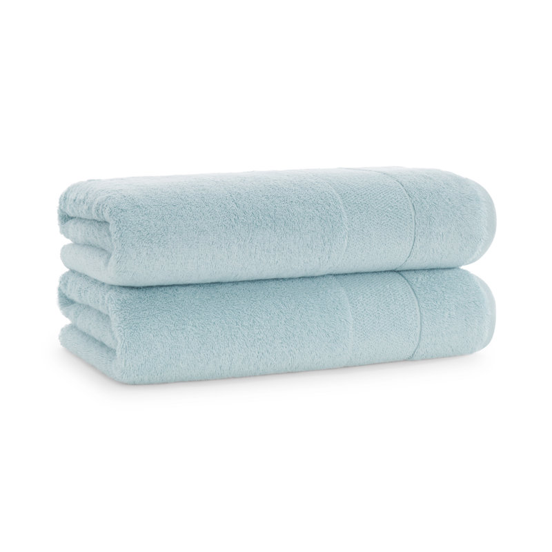Cherl 2 Piece Turkish Cotton Bath Towel, Sterling Blue