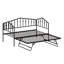 Lit de jour avec lit gigogne ajustable, double l'espace d'accueil des invités grâce à sa construction stable et durable.-1998365309
