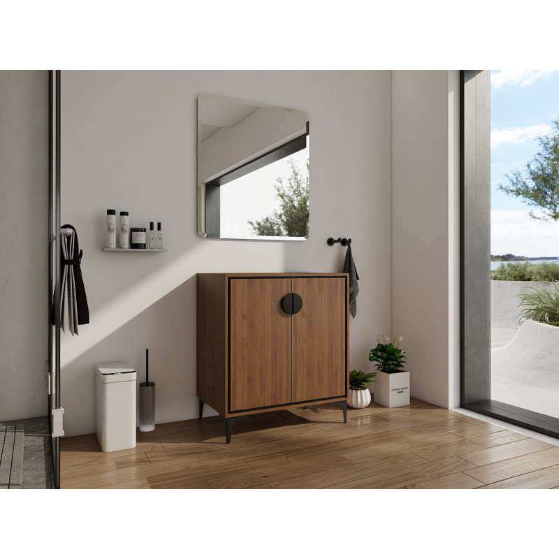 30-Inch Freestanding Bathroom Vanity Cabinet With 2 Doors, Engineered Wood Frame (Cabinet Only) | Gift Idea