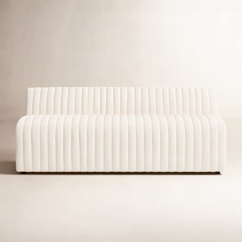 Augustine Upholstered Bench, 31.5" H x 72" W x 28" D, Capri Oatmeal Boucle