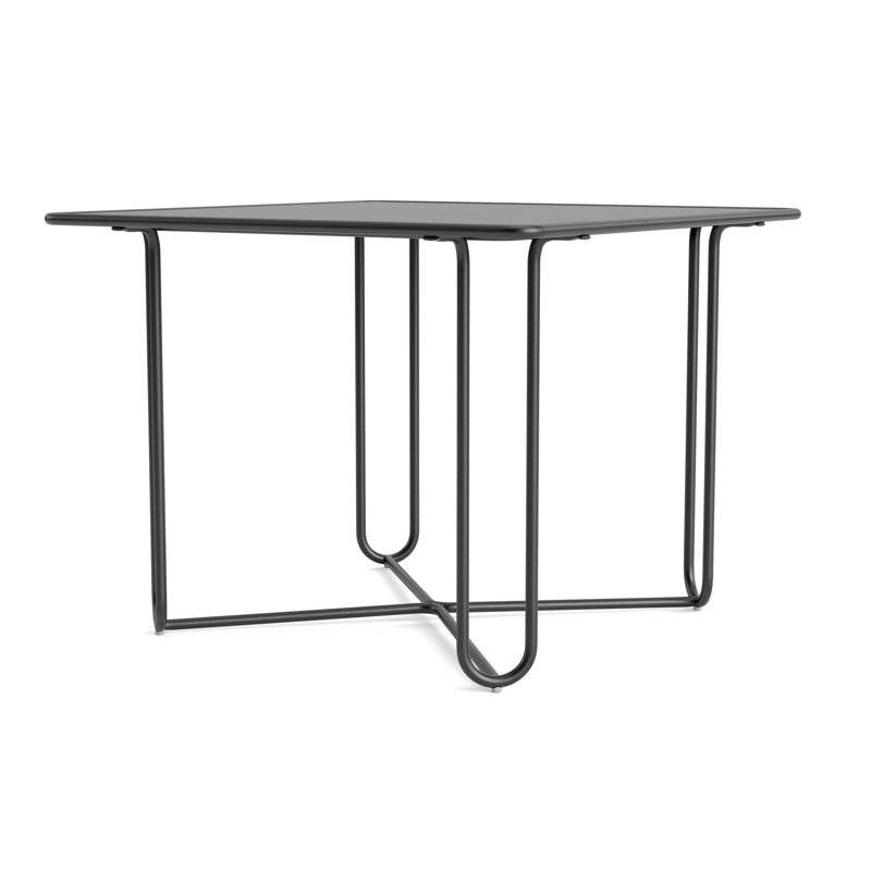 Walter Lamb Outdoor Square Dining Table, Textured Pewter