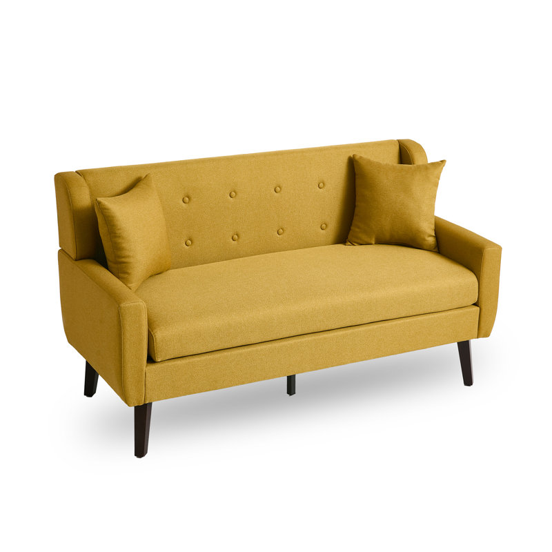 Causeuse Jaqueze, Yellow Linen Blend