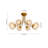 Mid-century 8-light Water Patternede Glass Semi-flush Mount-1681351496
