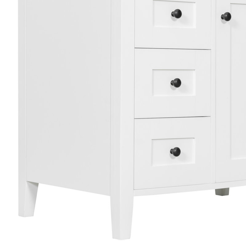 Meuble-lavabo blanc 30 po avec lavabo, 30", Blanc