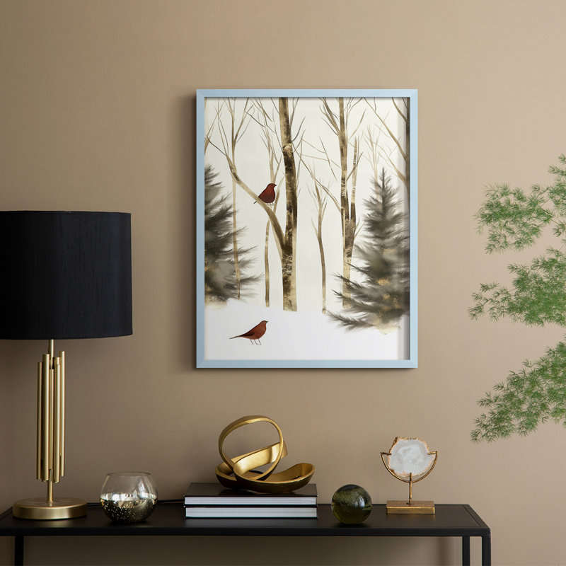 Christmas Holiday Art CCLXXXIX Framed Print - Solid Wood, H 21 po x l 17 po, Bleu