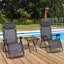 90cm Long Reclining Chaise Lounge Set-2034996634