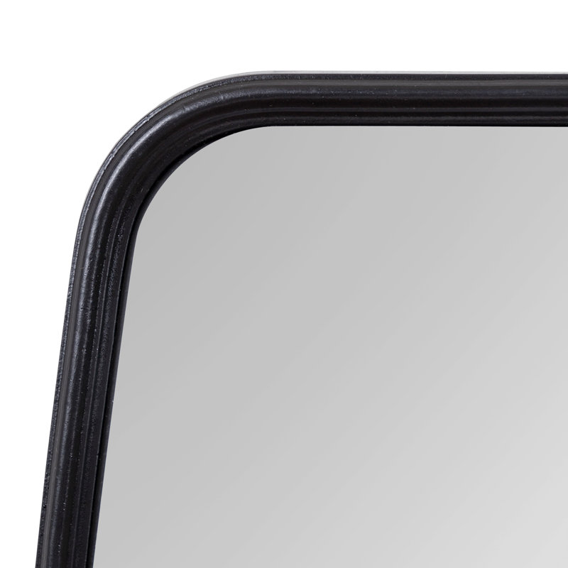 Creason Wood Rectangle Mirror, 18" x 48", Black