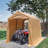 7 Ft Outdoor Portable Gazebo Storage Shelter Shed With 2 Roll Up Zipper Doors & Vents Carport For Motorcycle Waterproof And UV Resistant Anti-Snow Portable Garage Kit Tent-114930439-114930440