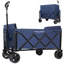 Chariot utilitaire extensible à deux couches avec de larges roues et une capacité de 220 lb pour le camping, le jardinage et le magasinage - bleu foncé-125364562