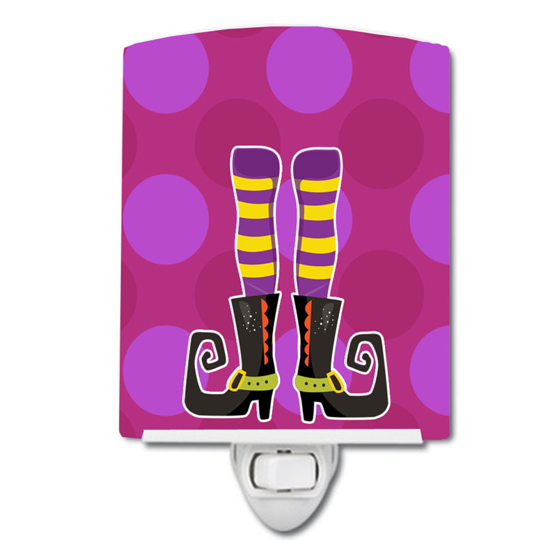 Halloween Witch's Legs Ceramic Night Light