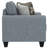 Soft Blue Upholstered Loveseat