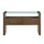 Table de canapé à dessus en verre 48 po Kameah-2141691067