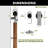 Brushed Nickel Color Bi-Folding Sliding Barn Door Hardware Top Mount Two Doors Kit - T-shape Design Roller (Doors Not Included)-122584663