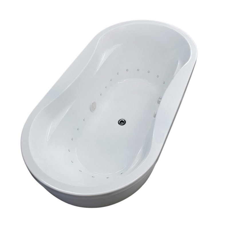 Vivara 71.25'' x 35.87'' Air Acrylic Bathtub