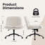 Milicent Armless Wide Desk Chair with Wheels-776319343-776145149