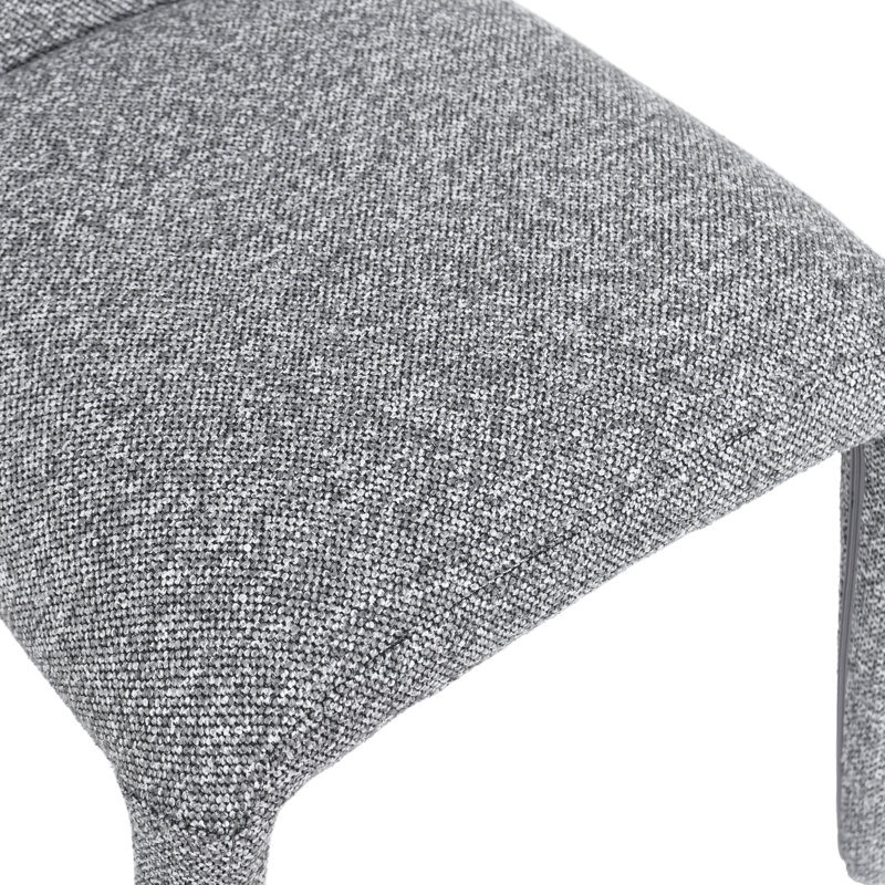 Chaise d'appoint moderne rembourrée en tissu, Gris foncé