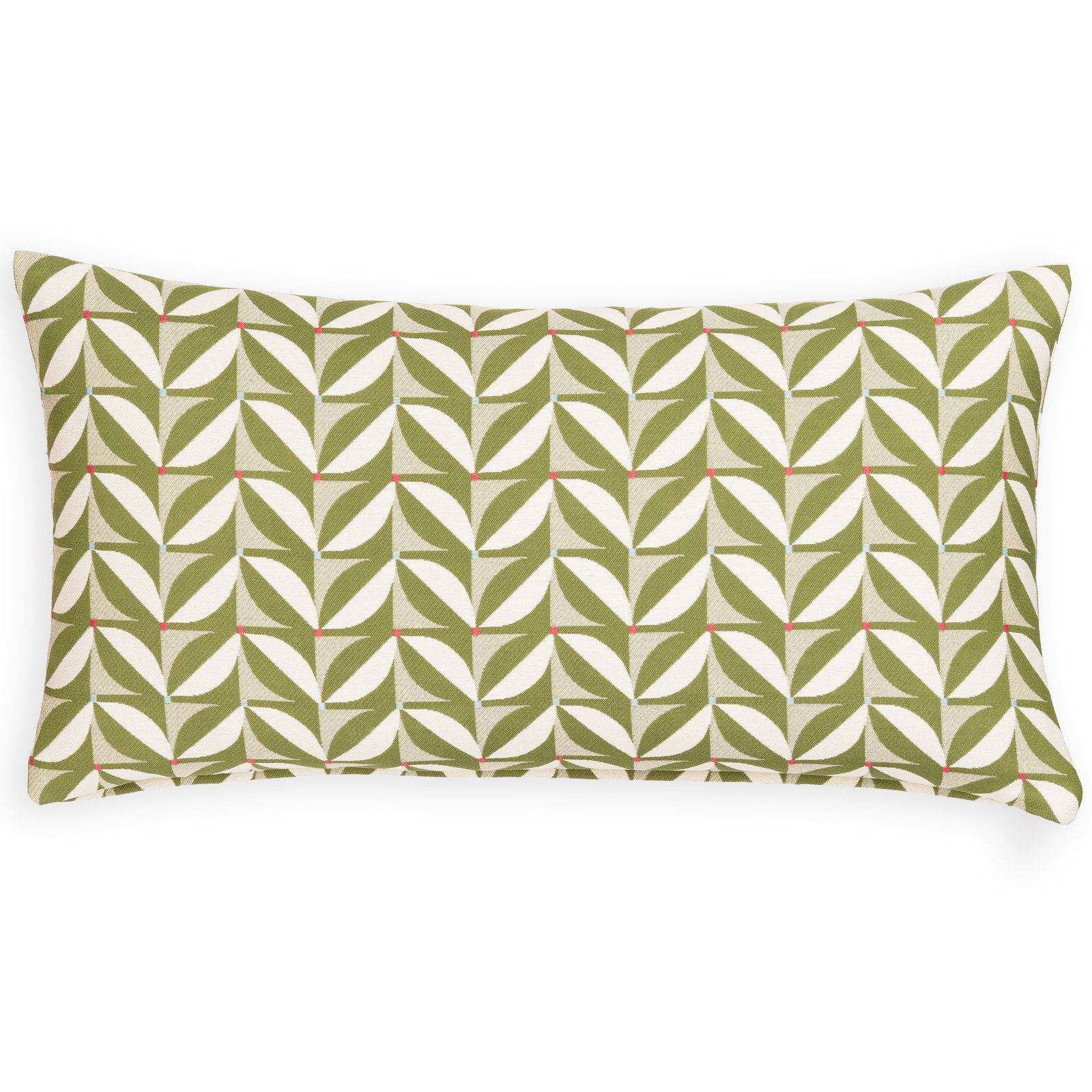 Mattelynn Geometric Indoor/Outdoor Throw Pillow, Green, 
Rectangle 14"H x 36"W