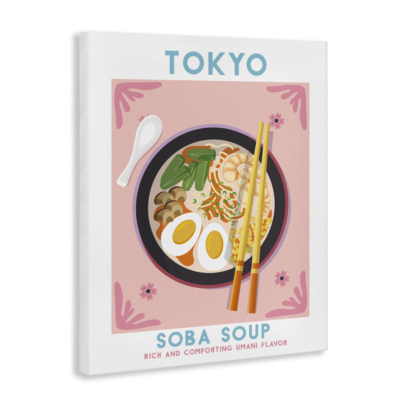  Art mural sur toile «Soba tokyo» par Omar Escalante, H 48 po x l 36 po