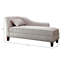 Coussin de salon moderne avec garniture cloutée en lin beige-2074518824