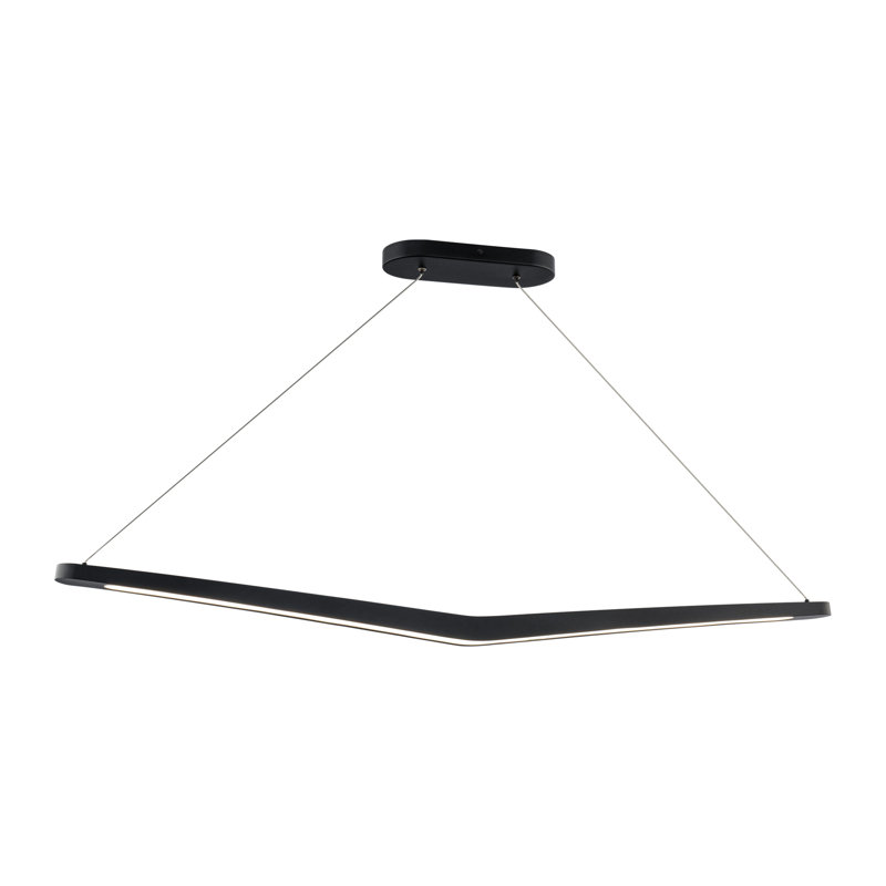 Alleron LED Linear Pendant, Black, 3000K
