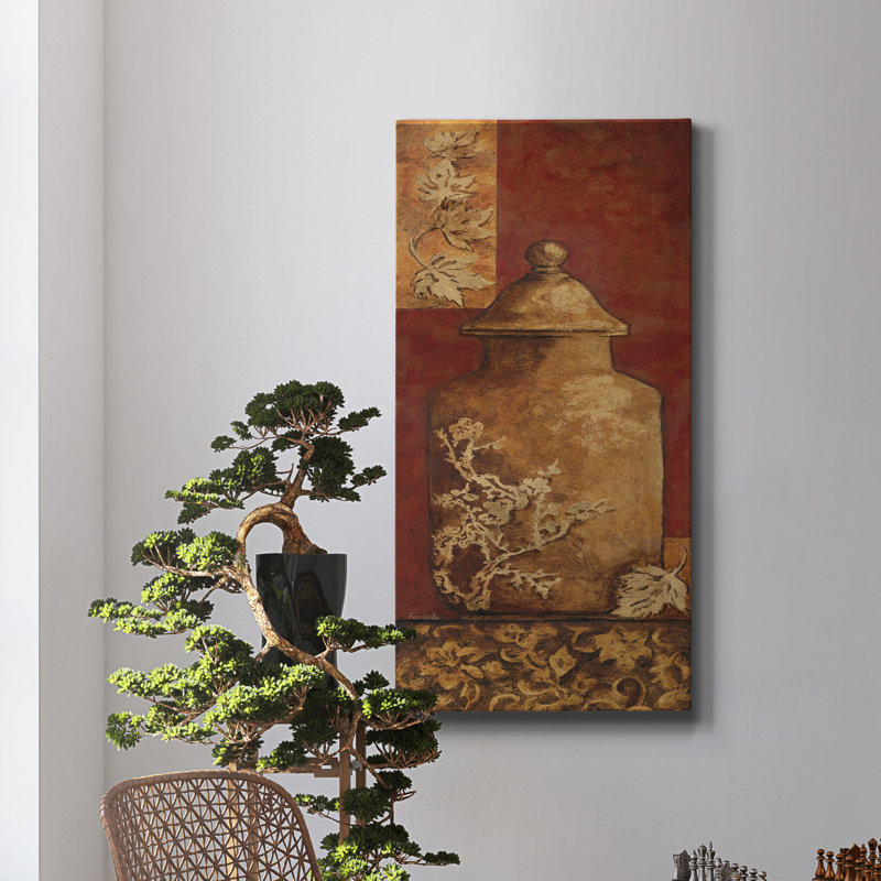 Asian Nuvo I - peinture sur toile tendue, H 24 po x l 12 po x P 1 po