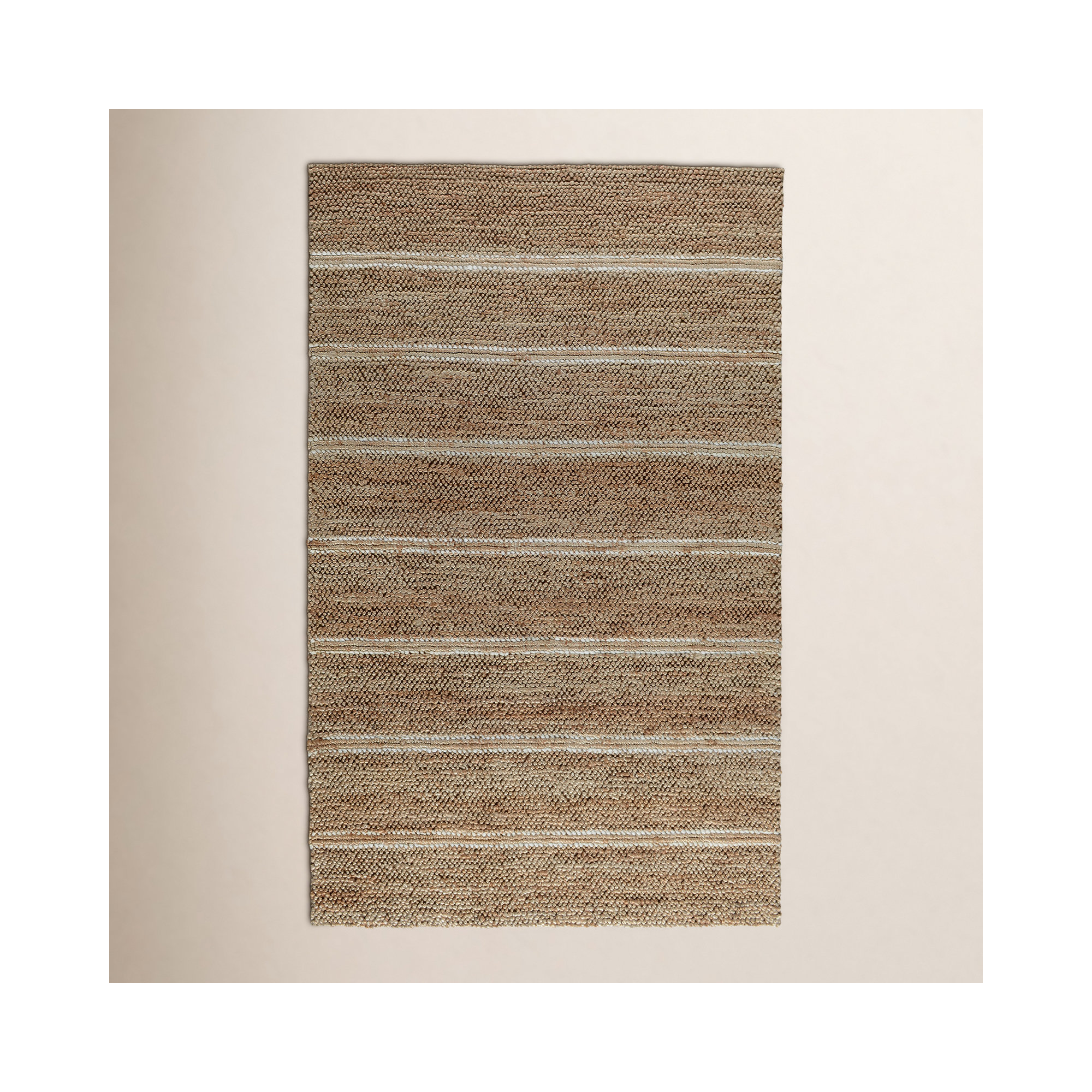 Beamond Handmade Jute / Sisal Brown/Ivory Rug, Rectangle 8' x 10'