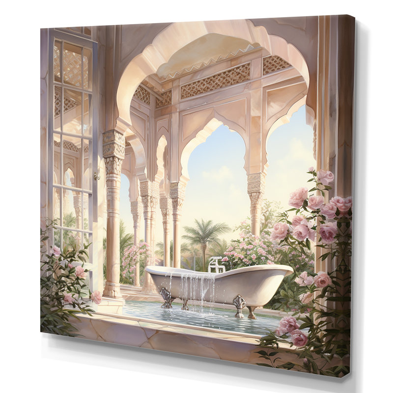 Bathroom Oasis V - Bath & Laundry, art mural, H 30 po x l 30 po x P 1,5 po