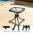 18In Square Outdoor Side Table,Black-1221109224