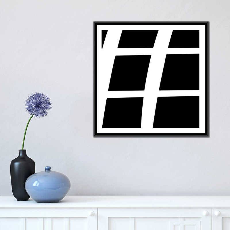 « the type sharp », impression sur toile, H 18 po x l 18 po x P 1,5 po, Toile encadrée noire, Pas de tapis