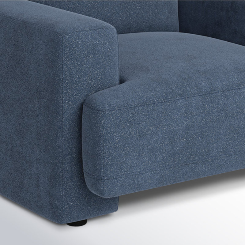 Fauteuil surdimensionné rembourré 42 po Ives, Élite indigo