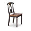 Ensemble de table de salle à manger 3 pièces pour petits espaces comprenant une table de cuisine ronde avec piédestal et 2 chaises, noir et cerise-1275752905-1275752887-1275752886