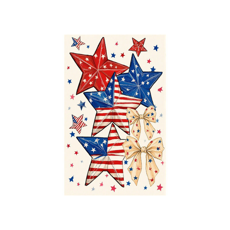 Drapeau patriotique étoile à double face, 12 po x 18 po, 4 juillet