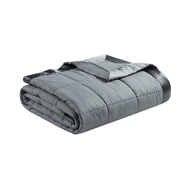 Couverture en duvet synthétique surdimensionnée, Gris anthracite, Grand lit