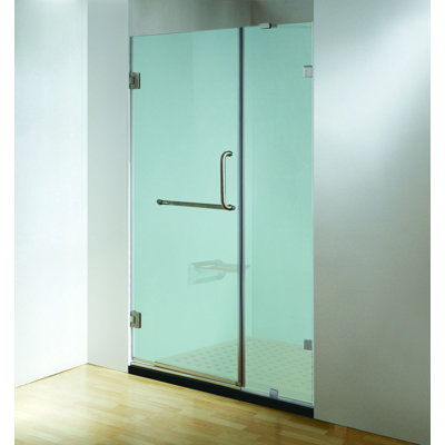 60" W x 79" H Frameless Hinged Shower Door