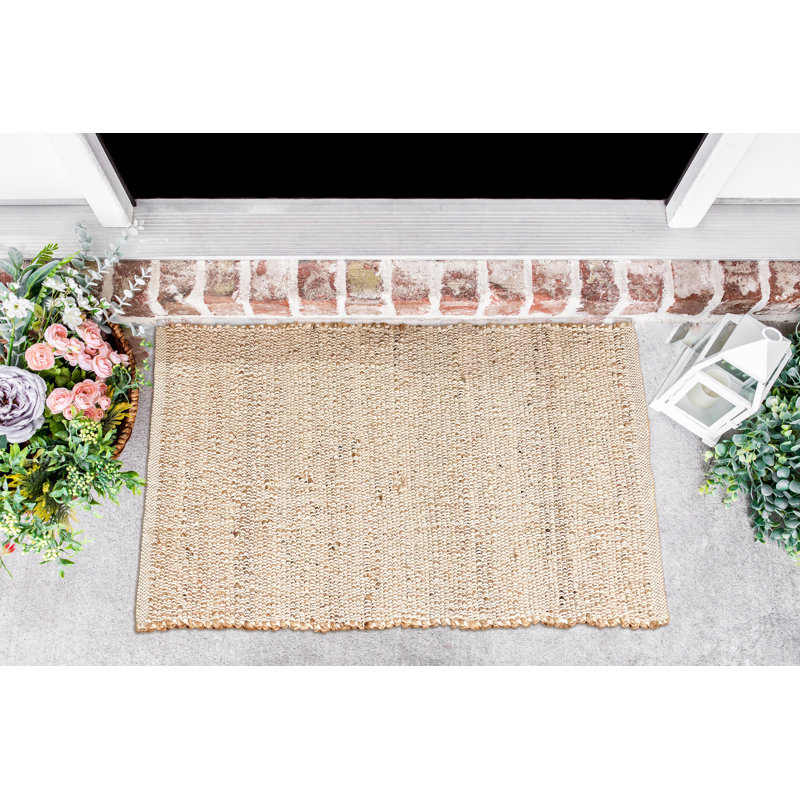 Tapis en jute Aleksei, Rectangulaire 2 pi x 3 pi, Beige