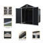 Ensemble de remise d'extérieur en résine 96 x 72 pouces, noir